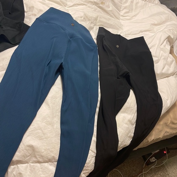 BuffBunny material girl ribbed limited edition leggings in Blue- size medium - Picture 2 of 2